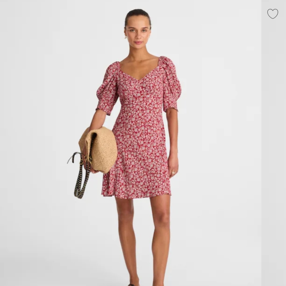 Madewell Puff-Sleeve Mini Dress in Floral